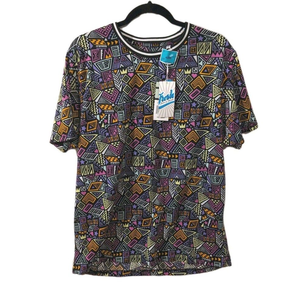 Fresh Prince of Bel-Air Men's Shirt Size Large 90s Vintage Geometric Pattern y2k